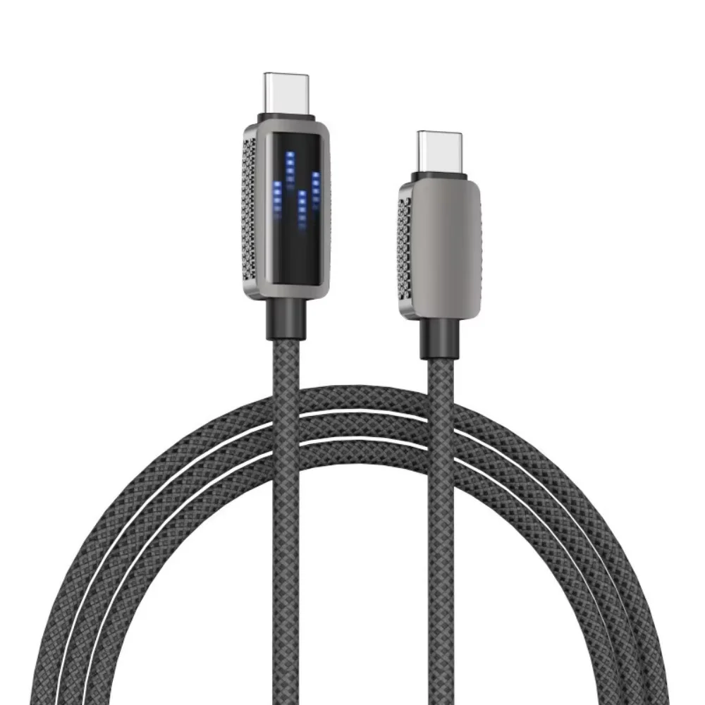 HANNUO LED Lights 60W Fast Charging Cable USB C to Type C High-Speed Data Cord for iphone 17 16 Xiaomi Samsung C to C Cable