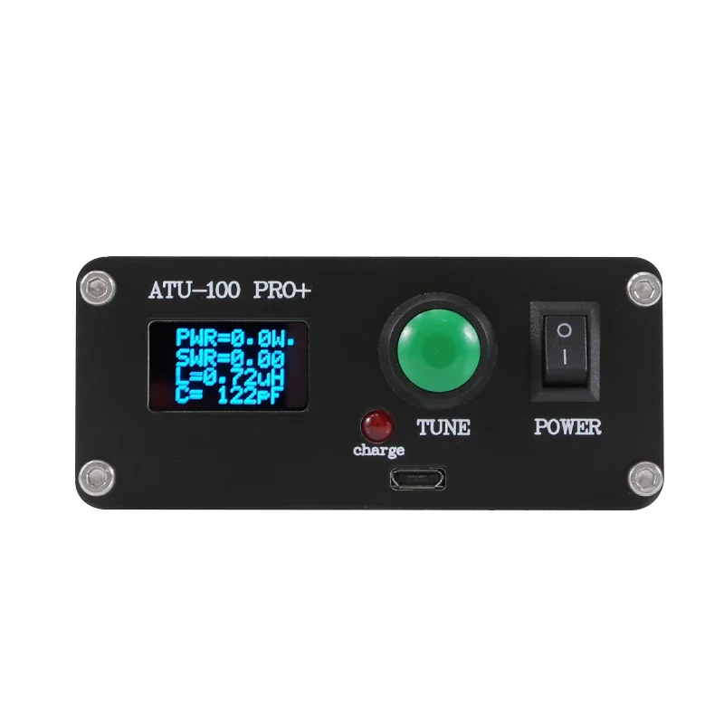 Zmontowany ATU-100 Pro + automatyczny Tuner antenowy 100W 1.8-50MHz z akumulatorem OLED i Recharbable