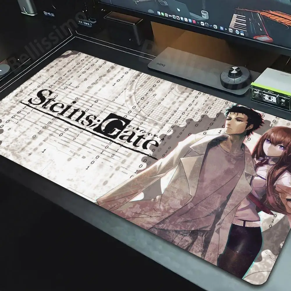 

Steins Gate Mouse Pad Gamer Pad Big Gaming Mousepad XL Mouse Mat Keyboard Mat Desk Mat Table Carpet Mausepad Computer Laptop Pad