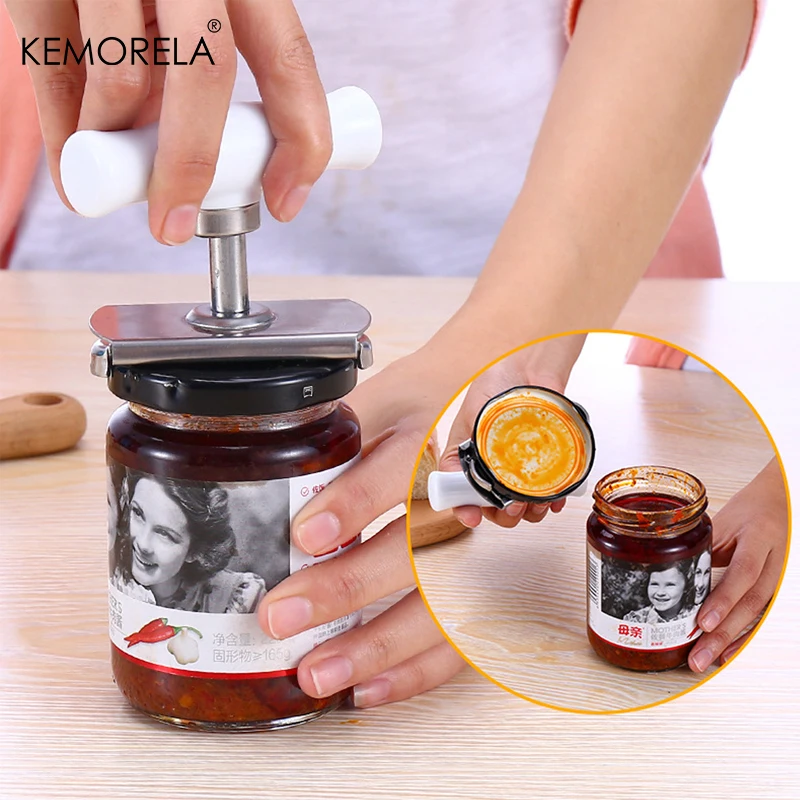 Adjustable Multi-function Bottle Cap Opener Stainless Steel Lids Off Jar Opener Labor-saving Screw Can Opener for Kitchen Gadget