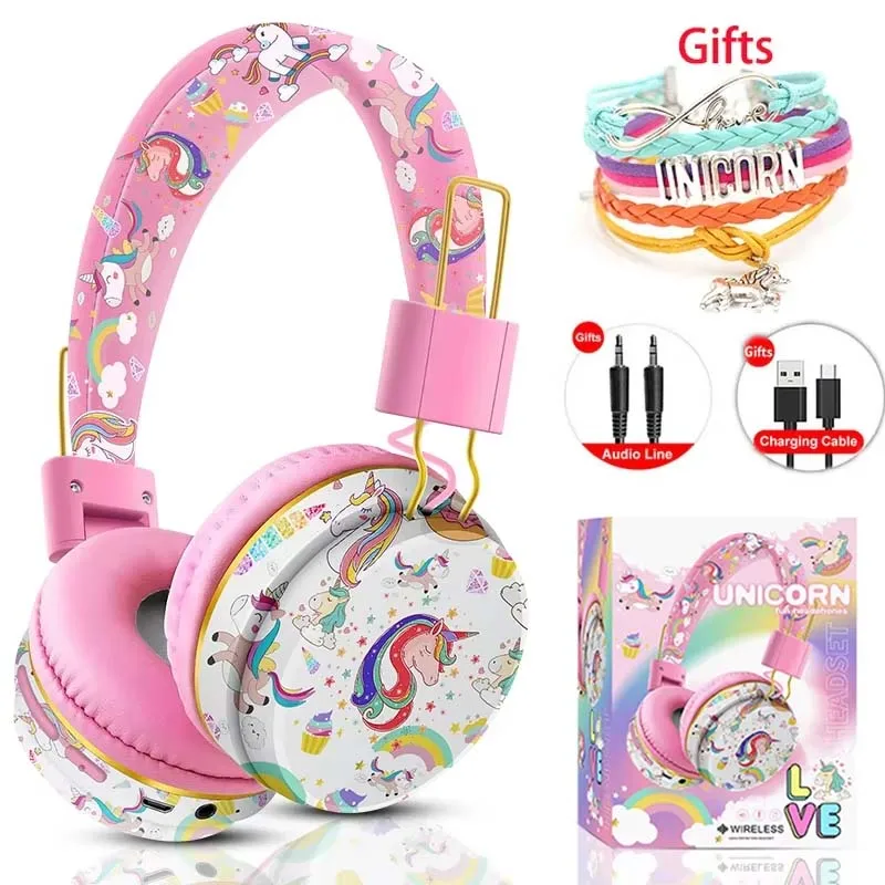 Unicorn Kids Headphones Bluetooth Headset Wireless & 3.5Mm …