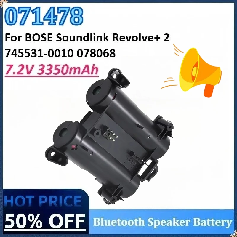 

New 071478 078068 7.2V 3350mAh 745531-0010 Bluetooth Speaker Battery for BOSE Soundlink Revolve Plus Soundlink Revolve+ 2