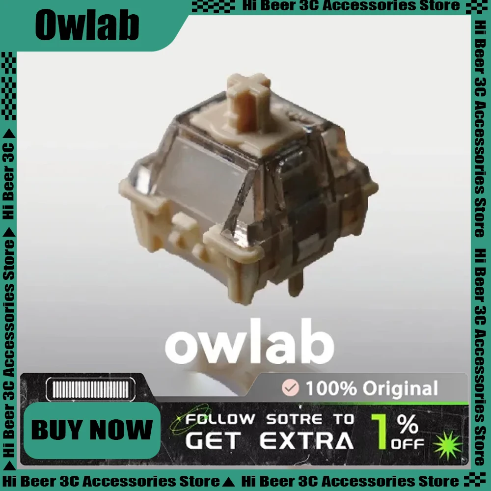 

Owlab Ti HE Magnetic Switch Hall Effect Switch 40/50gf Keyboard Switch for Wooting60 /ATK/ Made68 / MAD60HE Keyboard Gift Axis