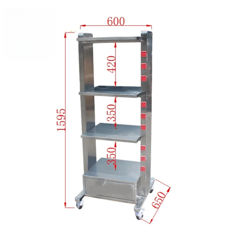 

Veterinary Instrument Supplies Stainless Steel Veterinary Pet Medical Clinic Trolley Cart