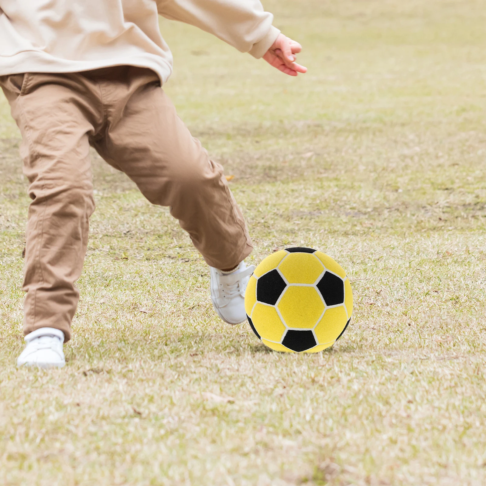 

Indoor Soccer Ball: Silent Football for Home School Lightweight Soft Kids Soccer Ball for Toddlers Design for Activities