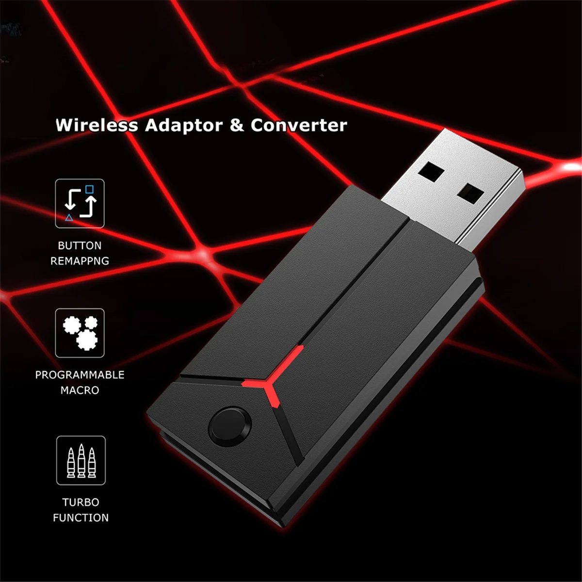 

A43I беспроводной игровой адаптер-конвертер для PS5 QRD Spark N5/QRD Maestro S3/Arcade Stick/Dualshock4 PS4 контроллер белый