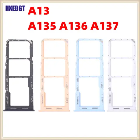 삼성 갤럭시 A13 4G/5G A135 A136 A137 전화 하우징 용 SIM SD 카드 슬롯 홀더 트레이 새로운 SIM 카드 어댑터 마이크로 SD 카드 트레이