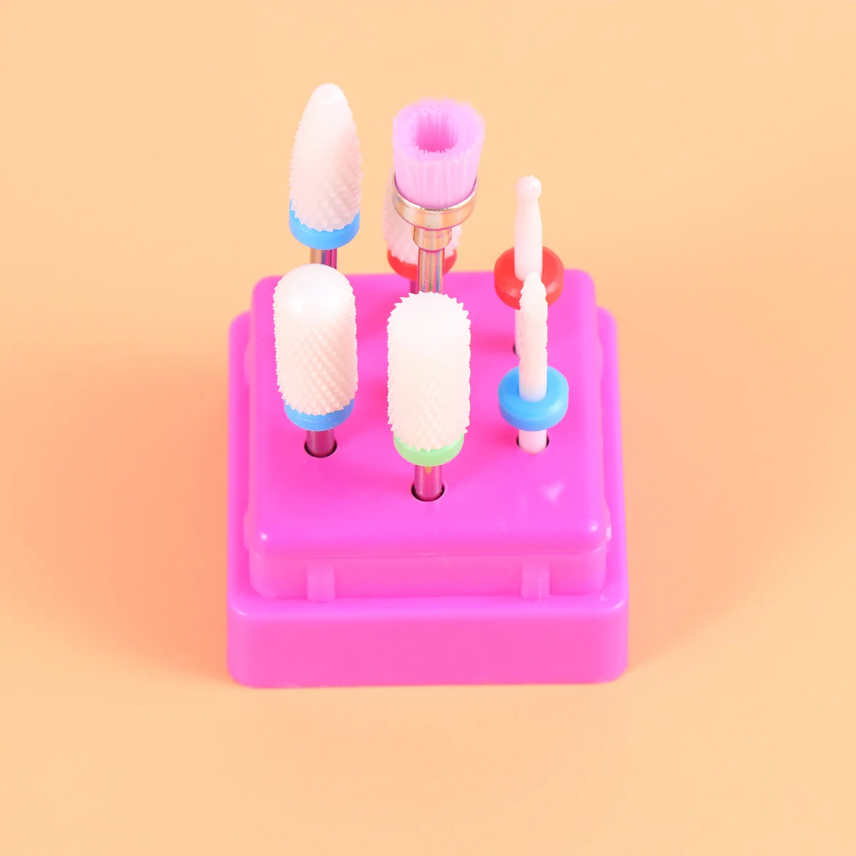 

7Pcs Manicure Drill Bit Kit Sturdy Nail Grinding Heads for Electric Nail File Machine Suitable for Natural Acrylic Nails Easy to