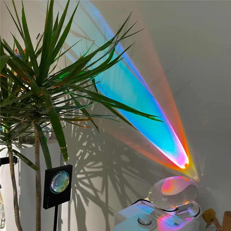 Moderne eivormige kristallen tafellamp ogen zonsondergang projectorlamp art decor verlichting dropshipping sourcing