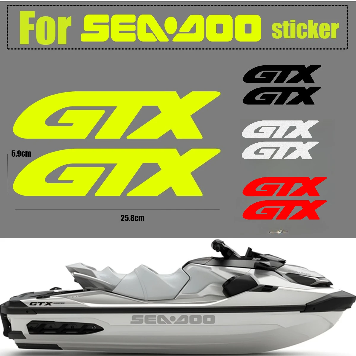 

For SEADOO Jet Ski GTX Stickers SEA-DOO Speedsters Boat Challenger Decals Vinyl Sticker GTI SE GTX Limited Fish Pro Parts
