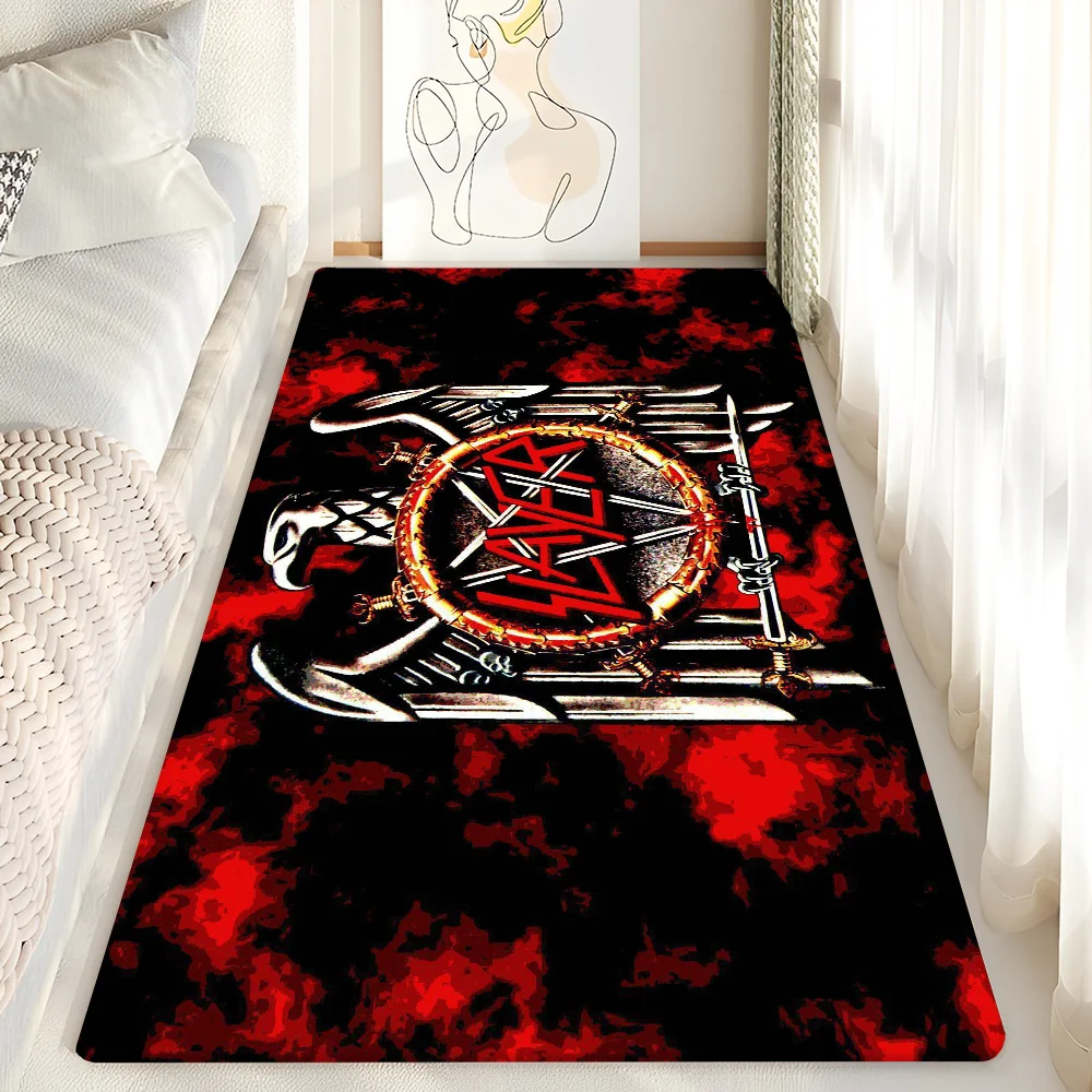 Slayer Heavy Metal Band Floor Mat Kids Room Bedroom Decoration Balcony Anti-Slip Doormat Living Room Welcome Rug