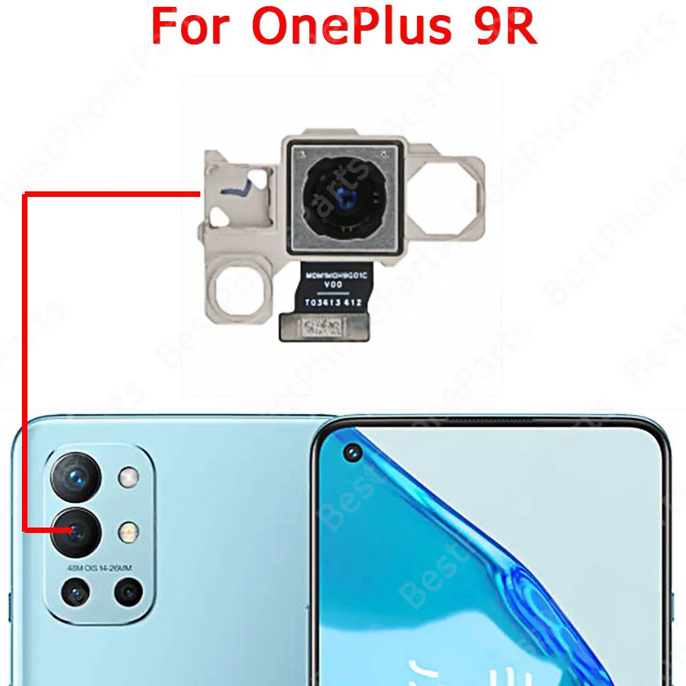 Backside Back View Big Camera Module For Oneplus 9RT 5G 1+ 9R One Plus Front Selfie Rear Facing Repair Spare Parts