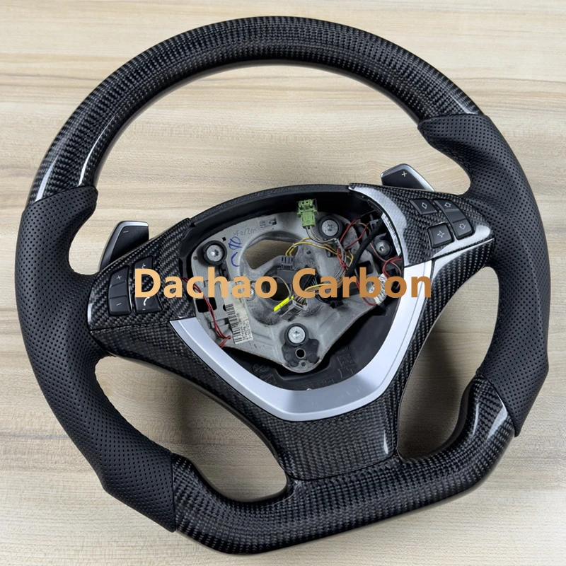 

Real Carbon Fiber Steering Wheel For BMW X5 X6 E70 E71 2008 2009 2010 2011 2012 Custom Style High Quality Sport Wheel