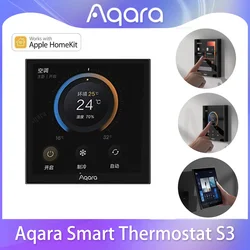 Aqara Smart Thermostat S3 3.95 Inch Touch Screen Panel Voice Control Support Sensing Temperature Humidity For Homekit Smart Home