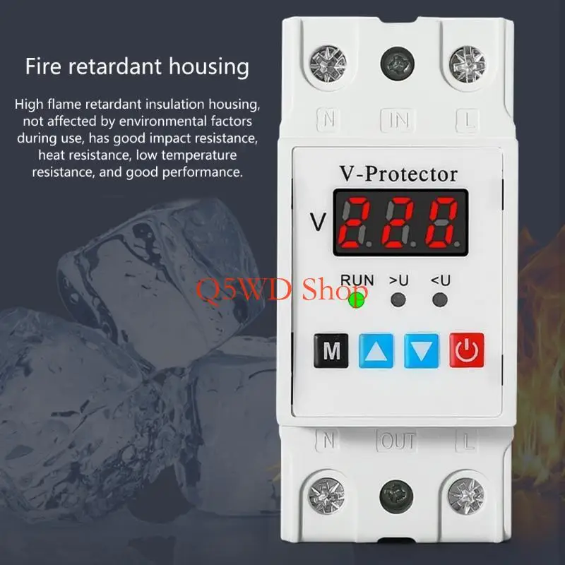 

Q5WD Digital Voltages Monitors with Auto Reset Function Over & Under Voltages Protections for Household & Industrial Application