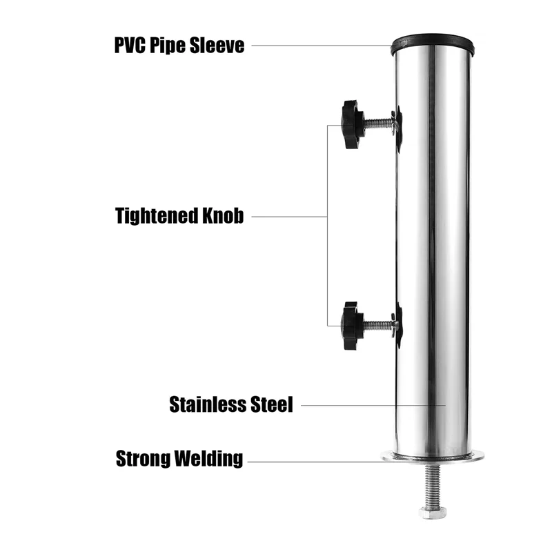 A04I Umbrella Pole Mount Stand Tube Set, Outdoor Parasol Base Holder Insert Pipe Sleeve, for Outside Garden Backyard Balcony image 3