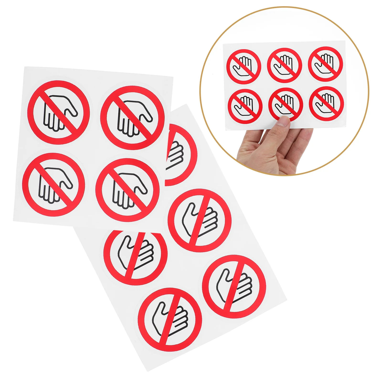 

10PCS Do Touch Warning Do Not Touch Warning Stickers Stickers Safety Signs Labels Danger Instrument Protective Adhesive File