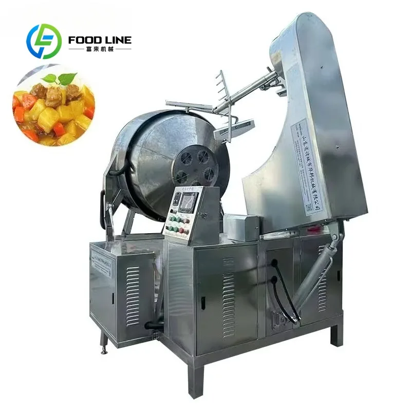 Large Scale Commercial Tilting Planetary Mixing Wok with Multi Claw Stirrer  Used for Stir Frying Jujube Paste