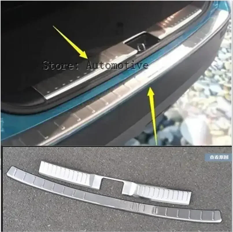 

For Suzuki Vitara 2015 2016 2017 2019 2020 Stainless Steel Inner + outer Rear Bumper Protector Sill Cover Plate Trim 2 pcs