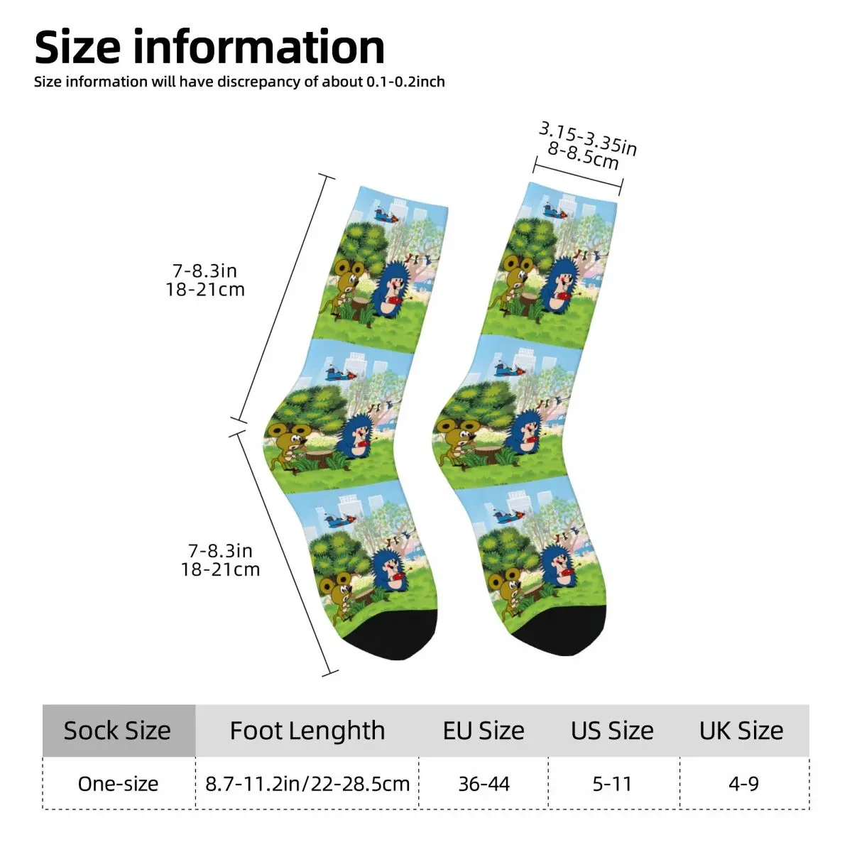 Krtek The Little Mole Men Women Socks Outdoor Novelty Spring Summer Autumn Winter Stockings Gift