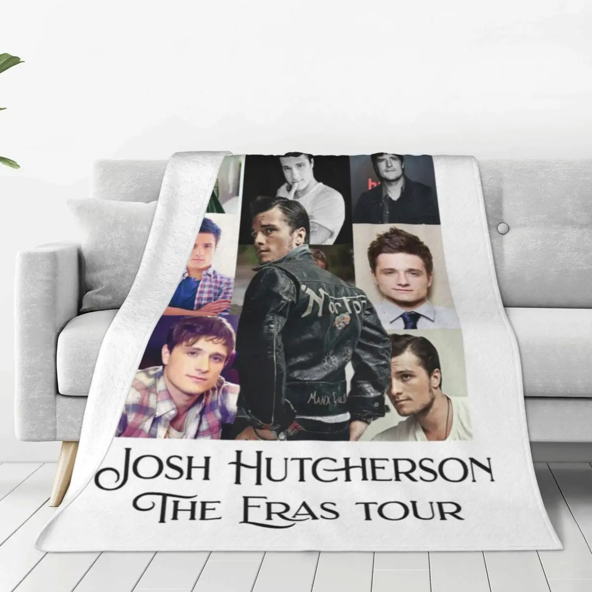 J-Josh Hutchersons Flannel Blanket Movie Actor Tour Soft Durable Bedding Throws for Bedroom Picnic Bedspread Sofa Bed Cover