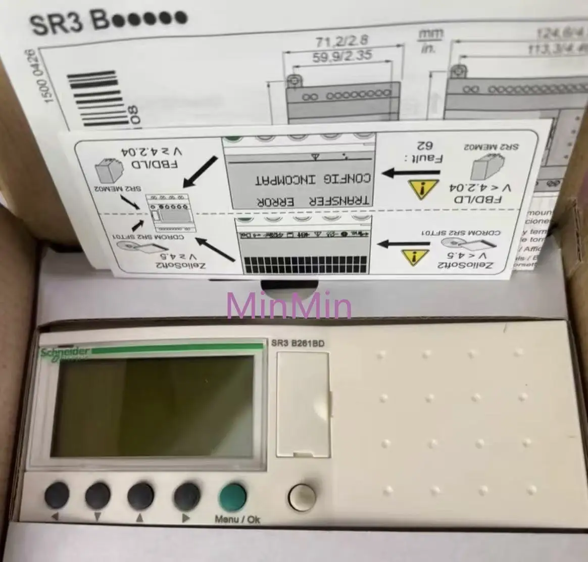 Novo Controlador Original PLC Zelio Logic SR3 SR3B261FU SR3B261BD, Série Zelio Logic com Saída de Relé e 16 Entradas, Envio Rápido