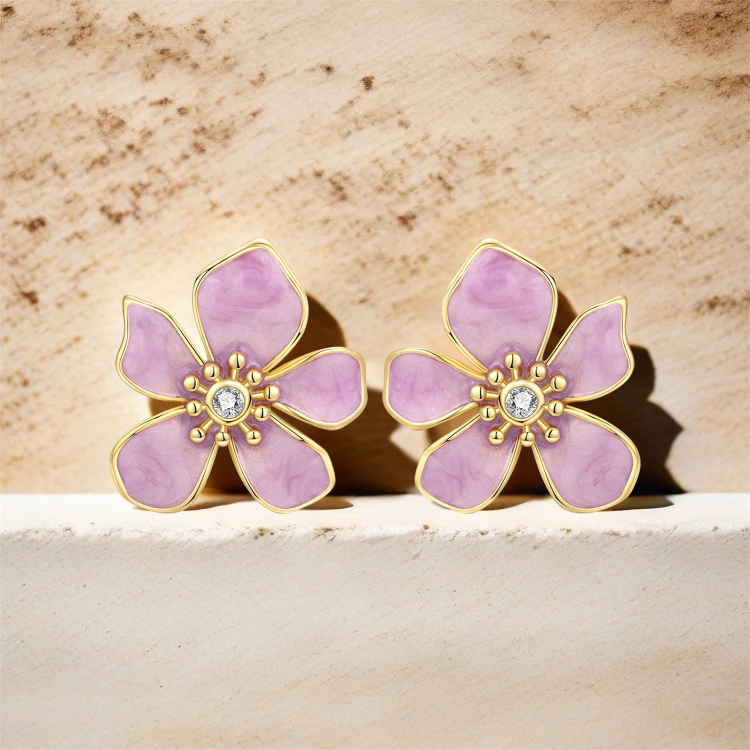 Orstarry S925 Sterling Silber Rosa Blume Design Ohrstecker Für Dame S925 Schmuck Party Jahrestag Trendy Geschenke