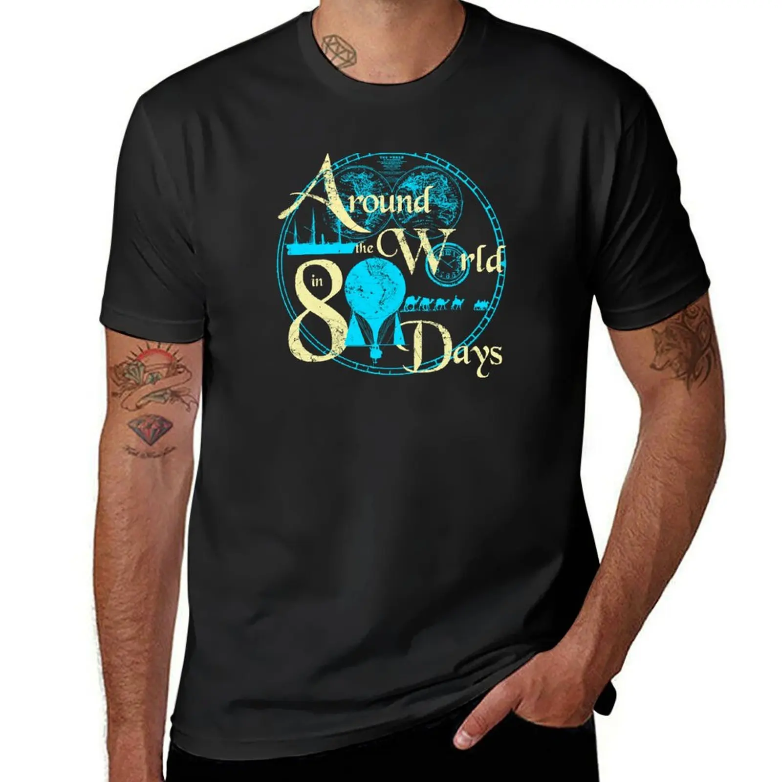 AROUND THE WORLD IN 80 DAYS T-Shirt anime clothes sweat boys whites mens graphic t-shirts pack