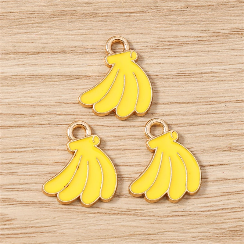 5 Stück süße Obst Charms Emaille Lebensmittel Banane Wassermelone Mais Charms Anhänger für Schmuckherstellung Halsketten Ohrringe DIY Handwerk Geschenke – Detail 4