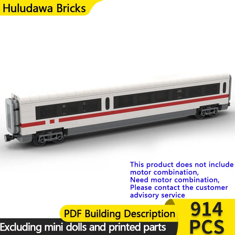 

City Car Model MOC Building Bricks Railway ICE 2 Speisewagen Train Modular Technology Gifts Holiday Assemble Children Toys Suit