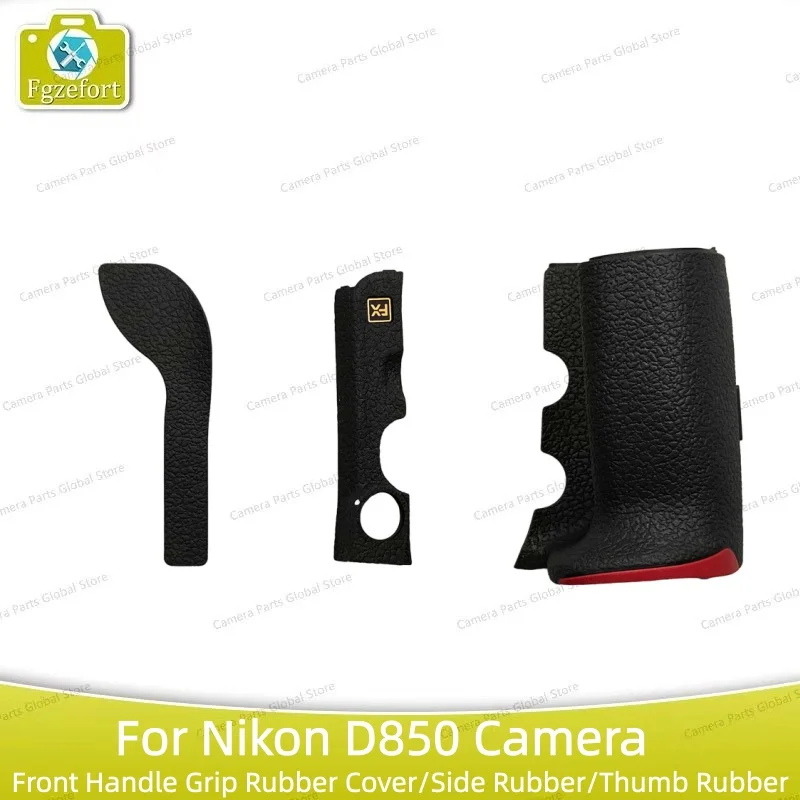 New Original 3 pieces A Set of Repair Part For Nikon D850 Front Handle Grip Rubber Cover / Side Rubber / Thumb Rubber