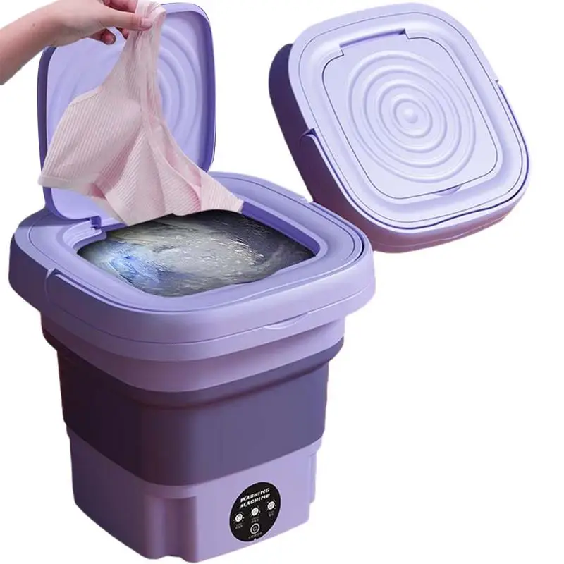 

Portable Washing Machine Mini Ultrasonic Folding Laundry Machine Lazy Person Washer Automatic Washing Machine For Socks