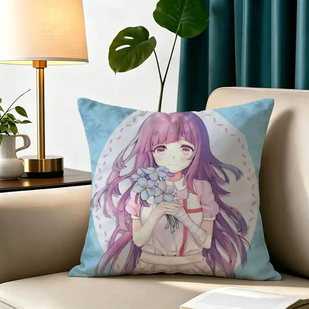 Video Game M-Mikan Tsumiki  Pillow Case Square Double-Sided Sofa Cushion Cover Bedroom Bedside Pillow