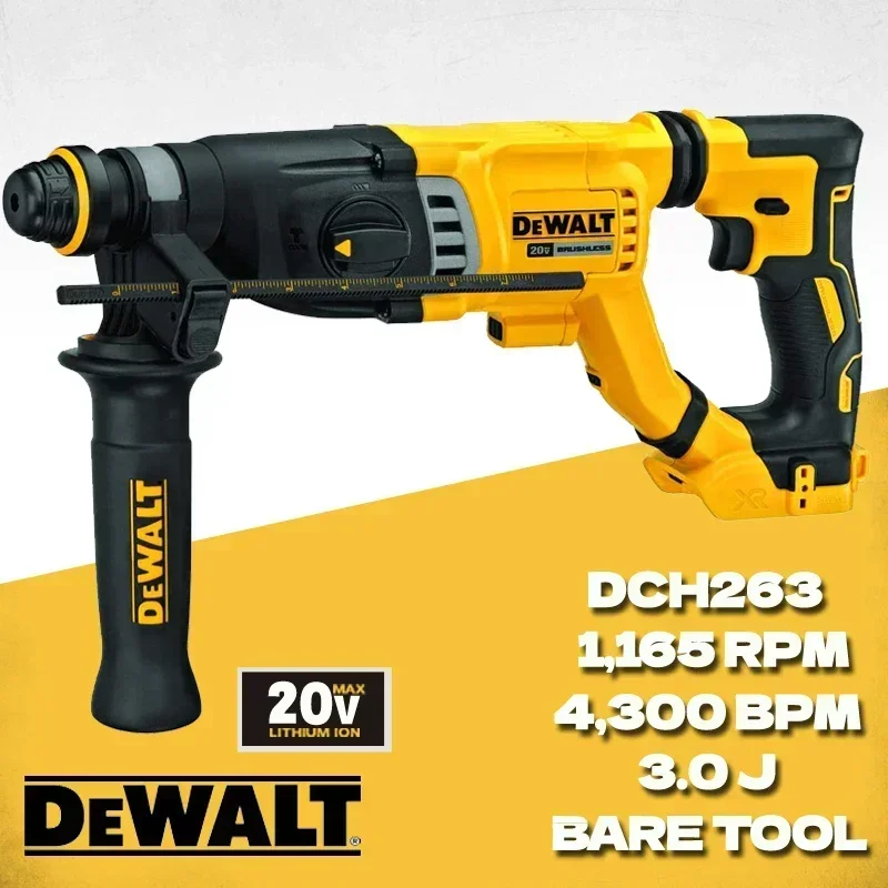 DEWALT DCH263 Rotary Hammer Tool Only 20V MAX Brushless Motor SDS PLUS D-Handle Electric Demolition Hammer Impact Drill