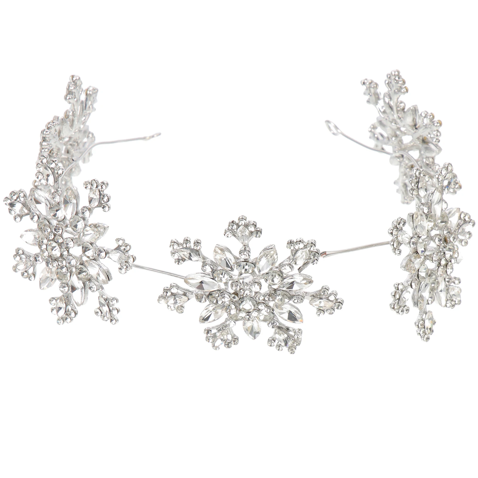 

Rhinestone Headband Women Bride Hair Accessories Shiny Snowflake Decorative Birthday Fashion Girls Headdress Hair Tools