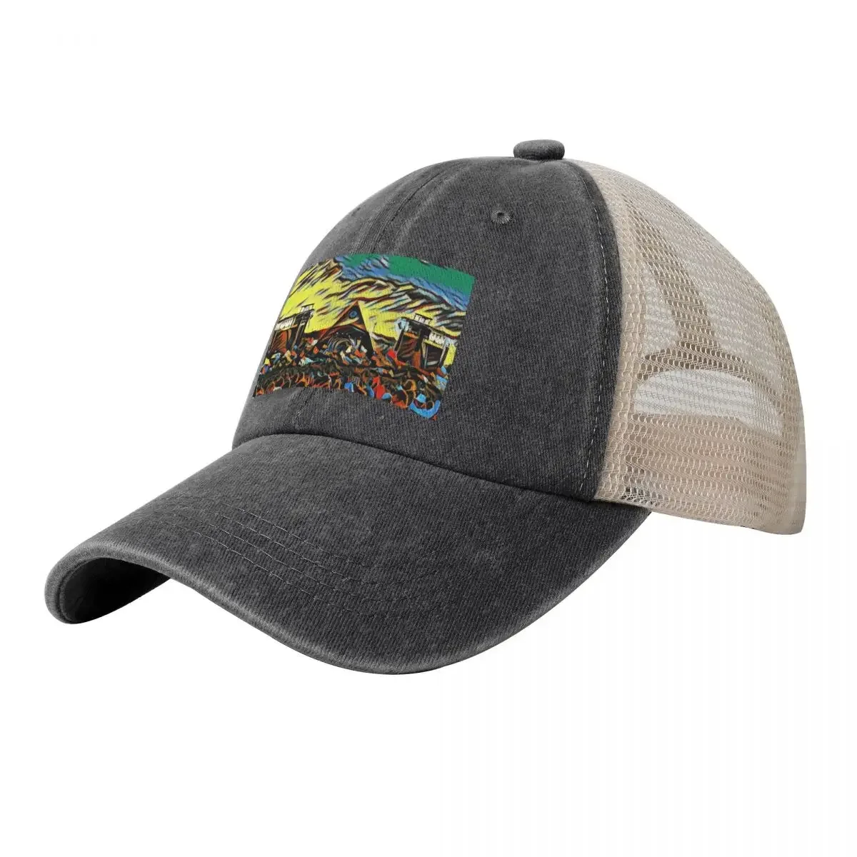 

Glastonbury Festival Pyramid Stage Artwork Baseball Cap Beach Bag Hat Luxury Brand Luxury Brand Golf Wear Men Women's