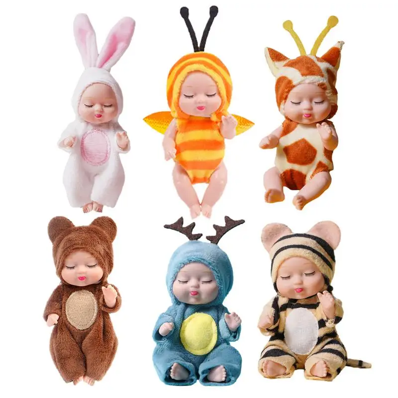 Reborn Dolls Toy Soft Realistic Mini Reborn Dolls Toy Animal Design Miniature Doll Toys For Banquet Wedding Anniversary And