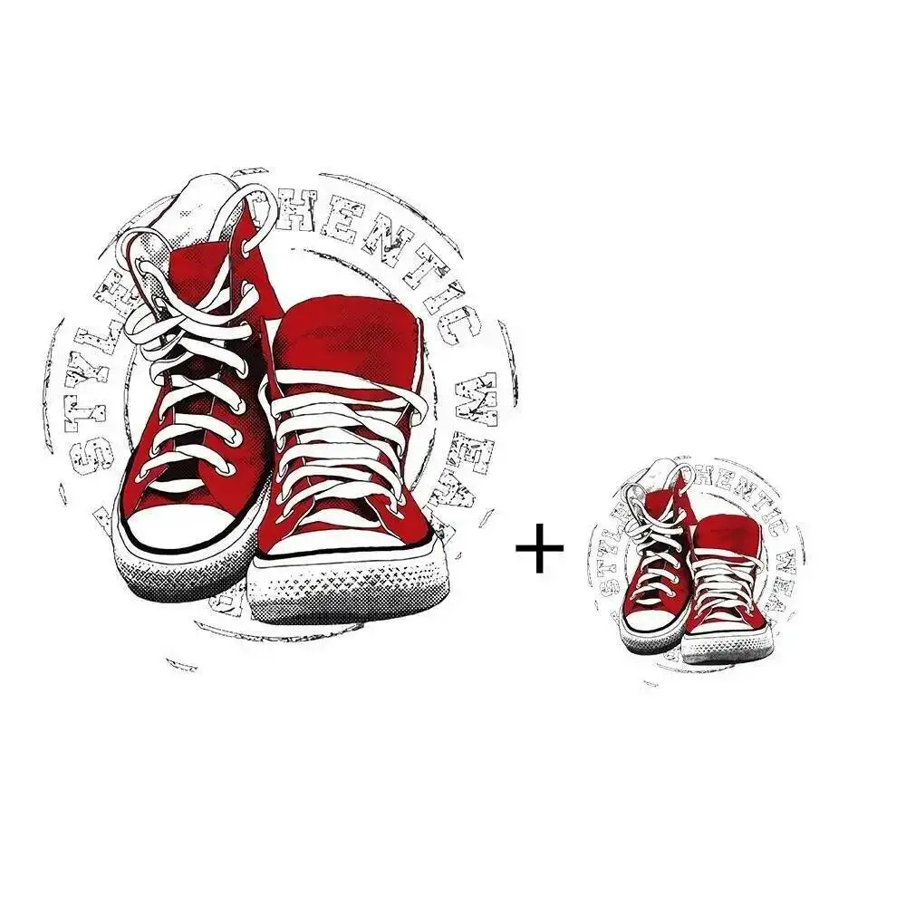 Fashion Shoe Heat Transfer Clothes Stickers Iron On Patches Diy Shirt Accessory Patches For Clothes Decal Factory Wholesale