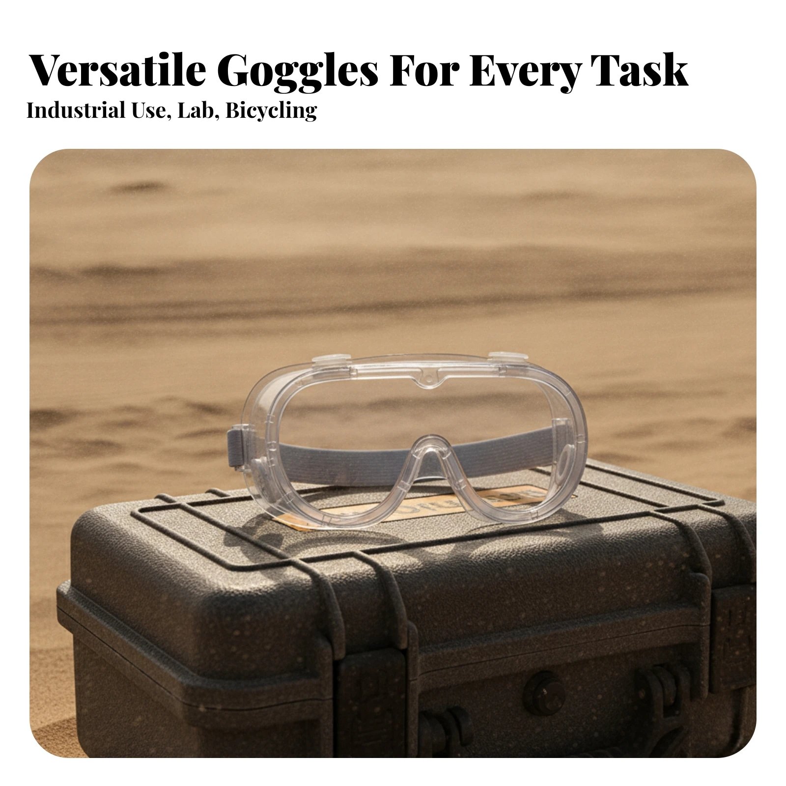 

3 Pieces Wrap Around Safety Goggles PC Material Clear Safety Goggles Sealed Safety Eyewear Transparent