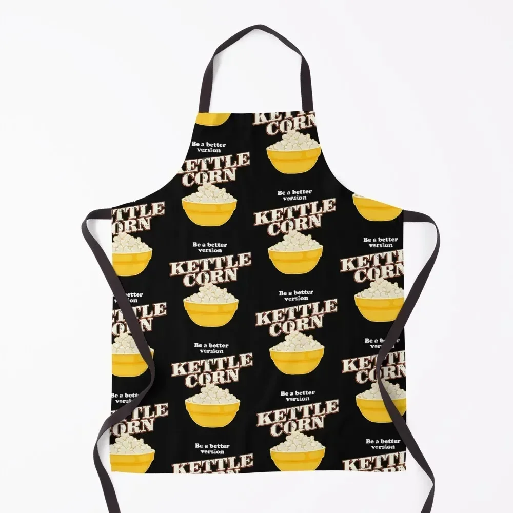

Better Version Kettle Corn Popcorn Lover print Apron Kitchen Items useful gadgets for home kitchen woman Apron