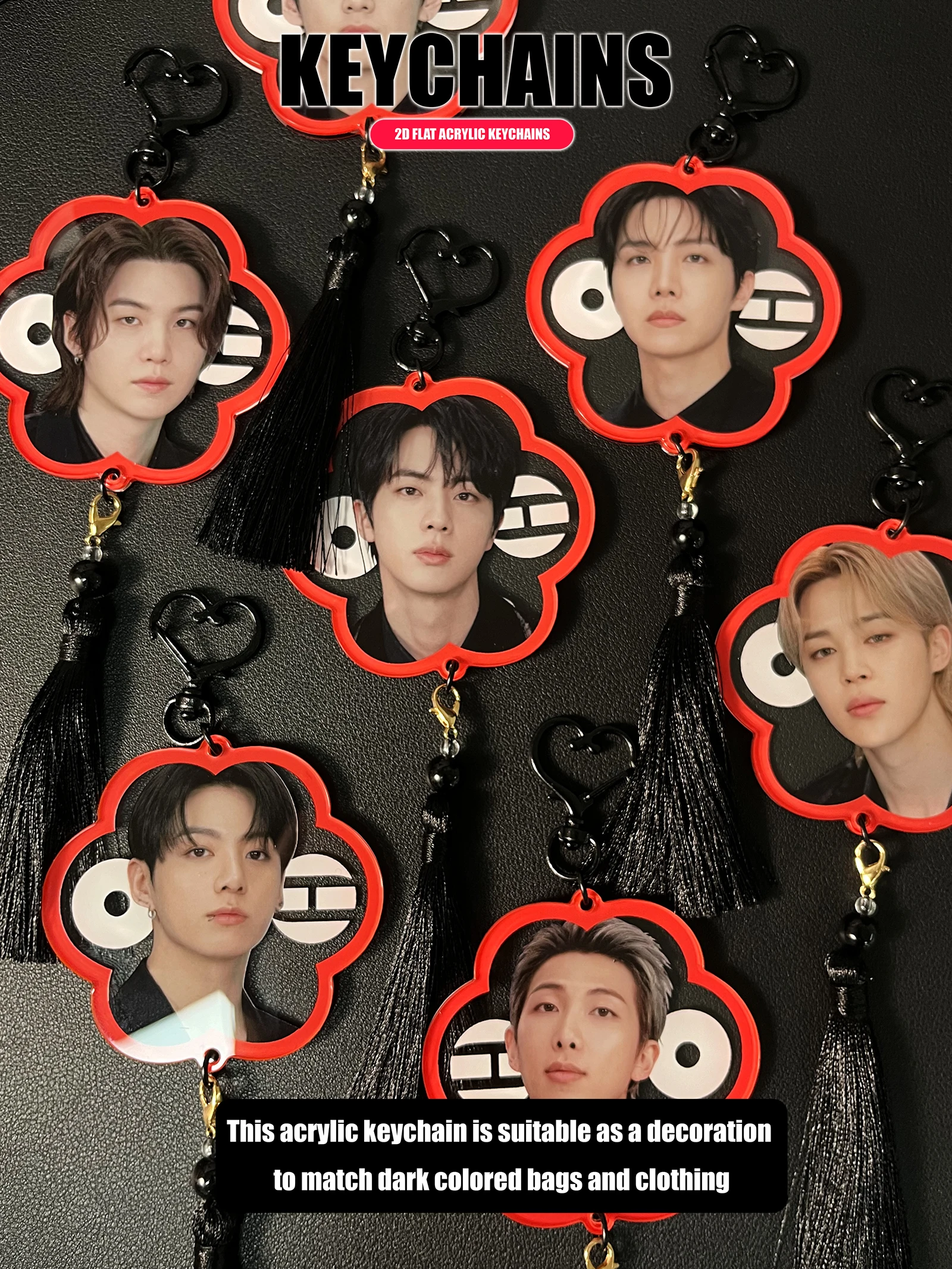 Anime Themed Merchandise - سلسلة مفاتيح B/Ts Ot7، سلسلة مفاتيح