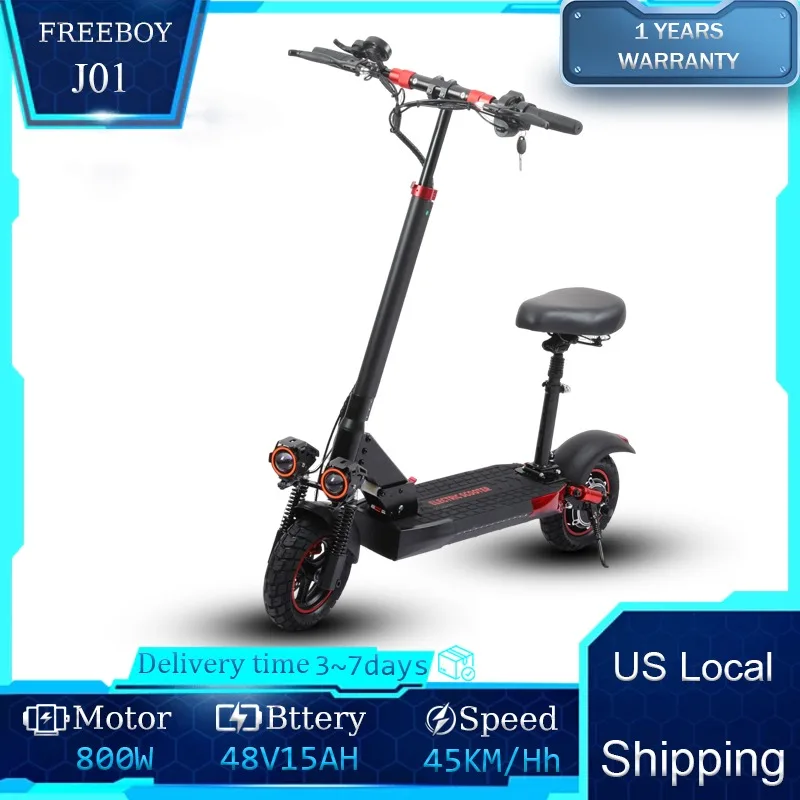

Freeboy J01 E-Scooter 800W Motor 48V15AH Battery Adult Urban Commuting Electric Scooter 10 Inch Tire Outdoor Off-Road EScooters