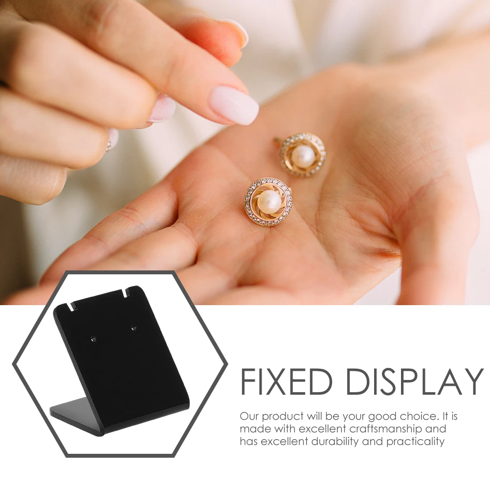 

10 Pcs Earring Display Stand Wooden Jewelry Chic Storage Home Racks Bracelet Accessories
