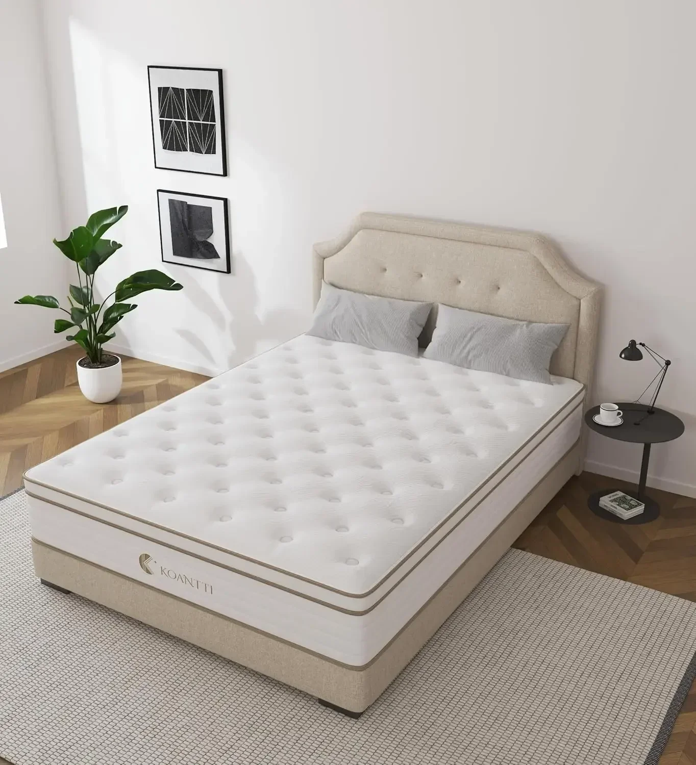 Ful Mattress,Hybrid 10 Inch Full Size Mattress in a Box,Memory Foam Pain Relief,Medium Firm Full Mattresses,CertiPUR-US.