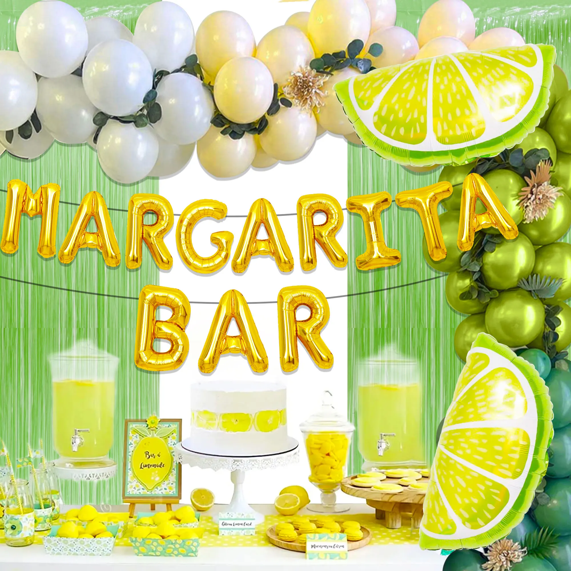 LaVenty Margarita Bar Sign Party Margarita Bar Decoration Supplies Bridal Shower Balloons