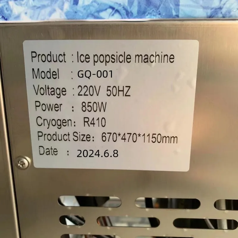 850W Stainless Steel Ice popsicle Machine With 40pcs/Set Mold Commercial Popsicle making Machine Ice Cream Lolly Stick Machines