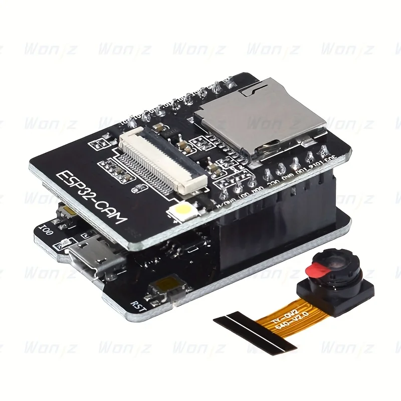 

The ESP32-CAM with OV2640 module and a basic development board is suitable for DIY projects.