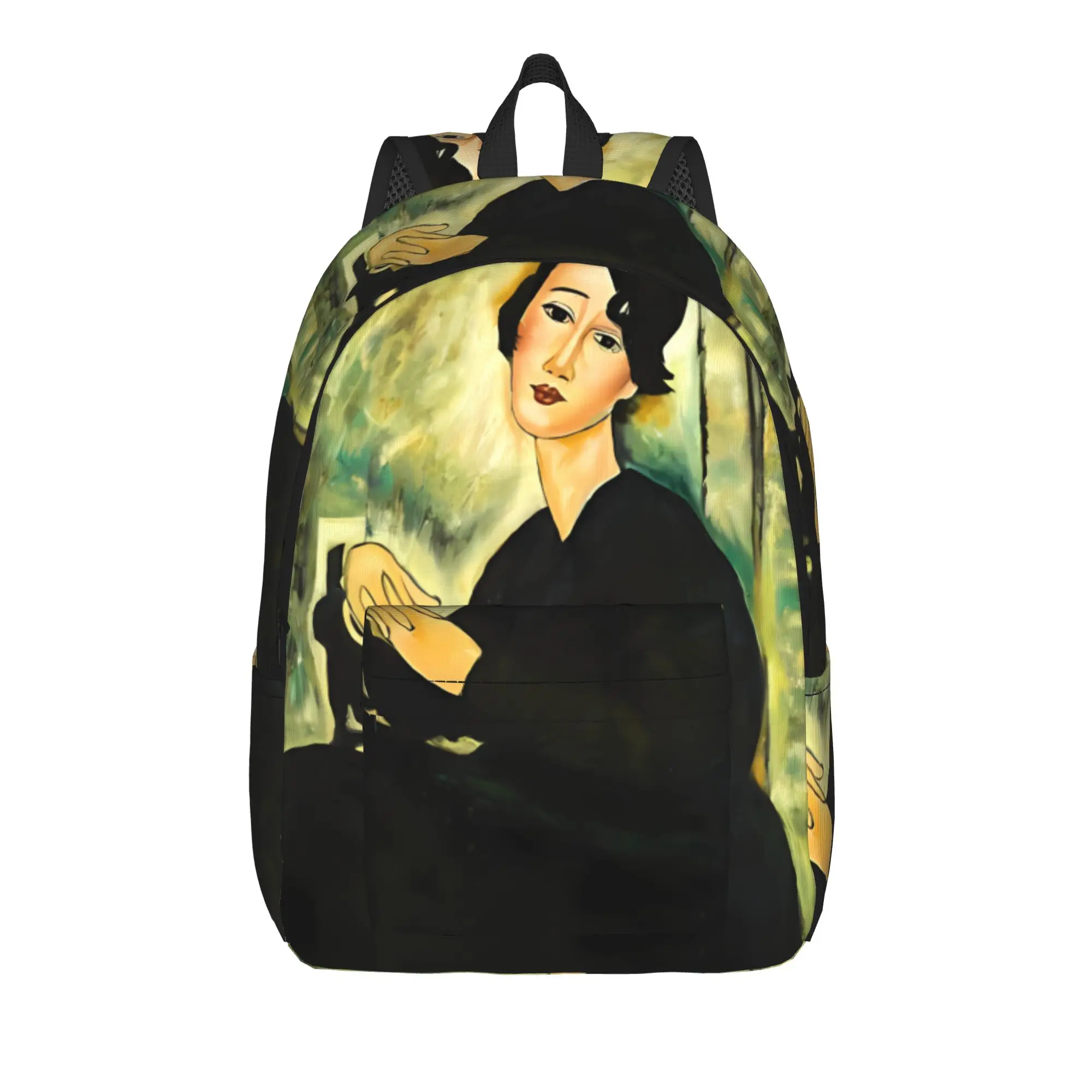 Amadeo Modigliani Print Backpack  Outdoor Style Backpacks Unisex Design Lightweight School Bags Stylish Rucksack
