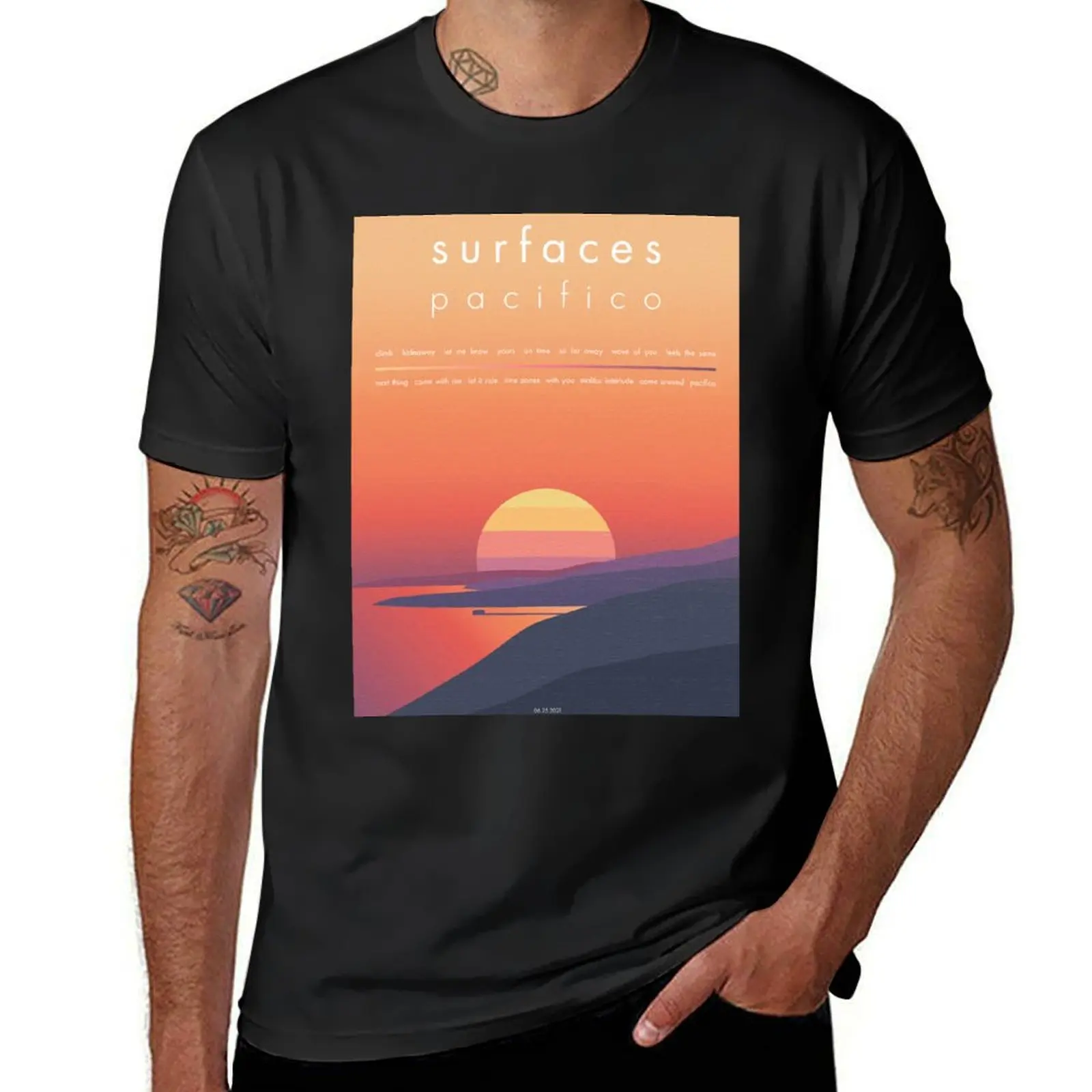 Surfaces Pacifico (2021) Band Album Cover T-Shirt anime clothes aesthetic clothes funnys mens graphic t-shirts funny