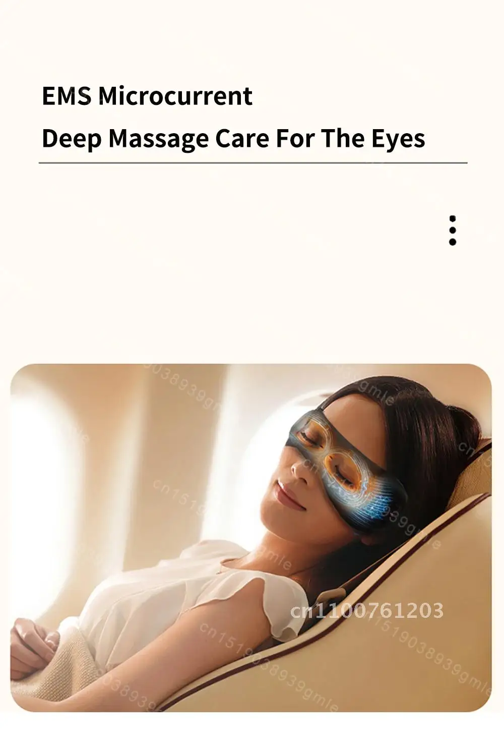 Masseur oculaire à microcourant, dispositif de Massage oculaire Ems, réduit les rides, soulage la Fatigue oculaire, lunettes de Massage, soulagement de la Fatigue oculaire